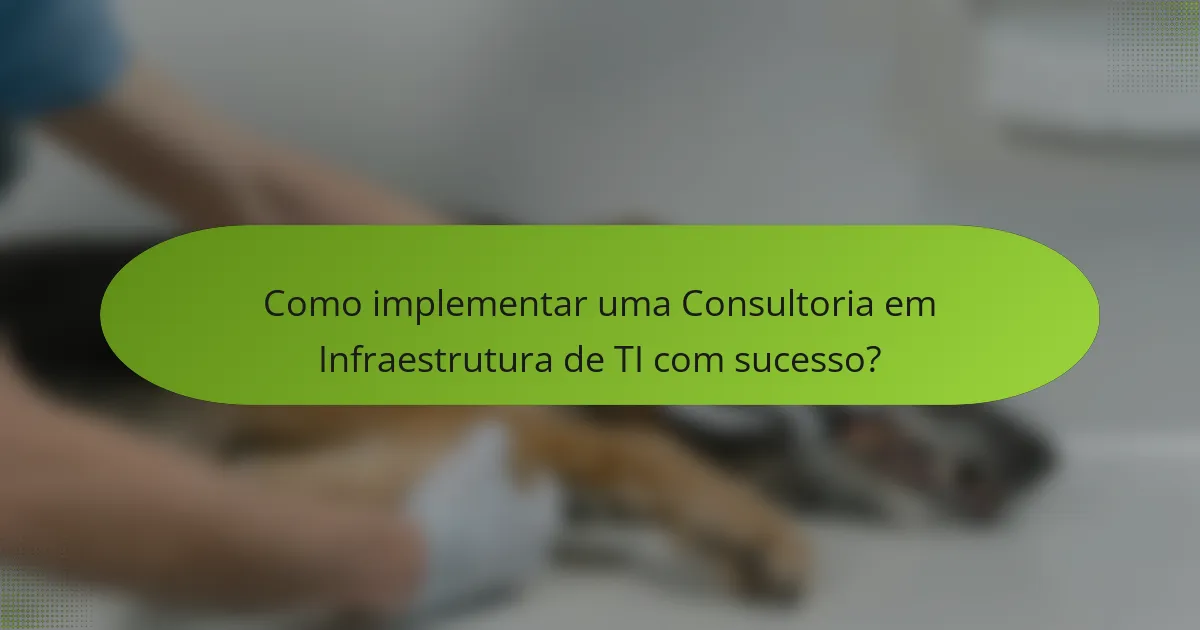 Como implementar uma Consultoria em Infraestrutura de TI com sucesso?