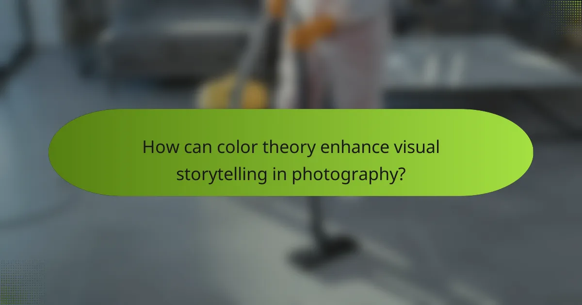 How can color theory enhance visual storytelling in photography?