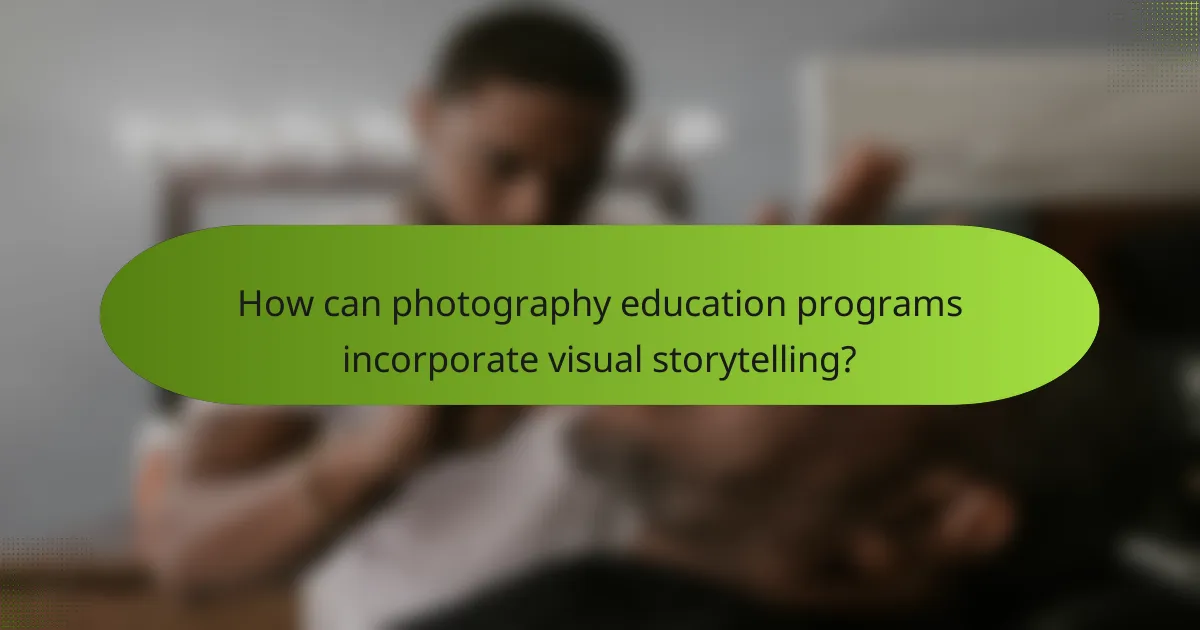 How can photography education programs incorporate visual storytelling?