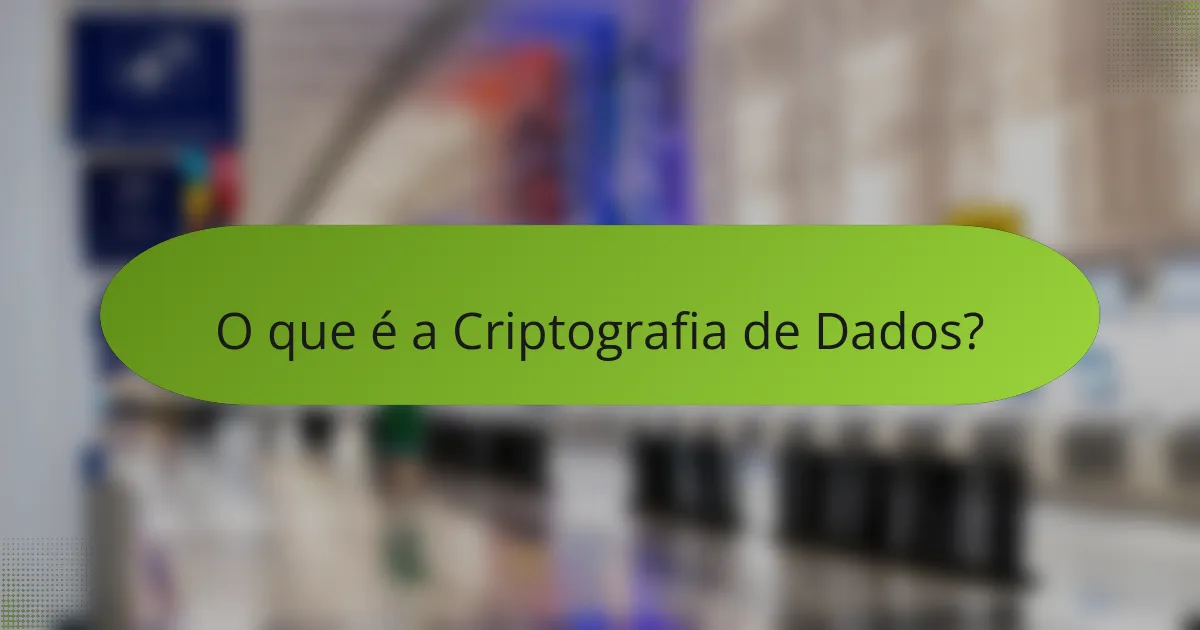 O que é a Criptografia de Dados?