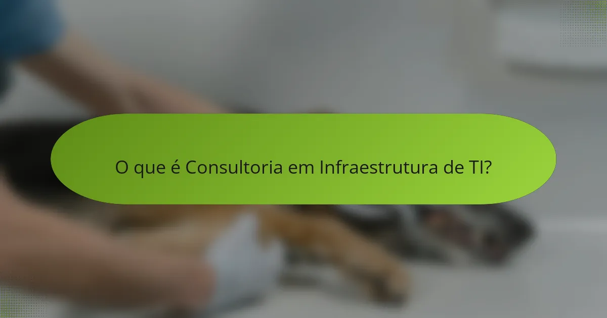 O que é Consultoria em Infraestrutura de TI?