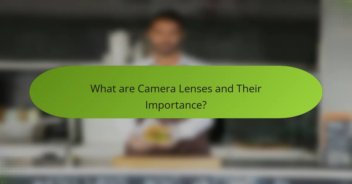 What are Camera Lenses and Their Importance?