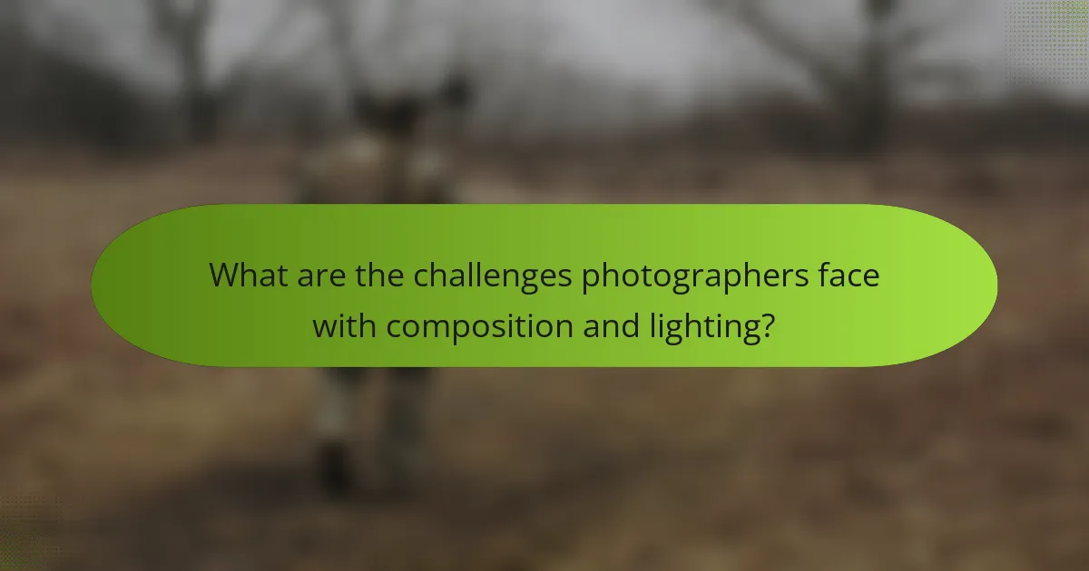 What are the challenges photographers face with composition and lighting?