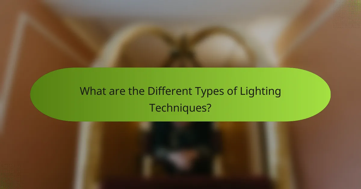 What are the Different Types of Lighting Techniques?