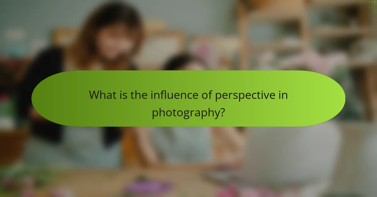 What is the influence of perspective in photography?