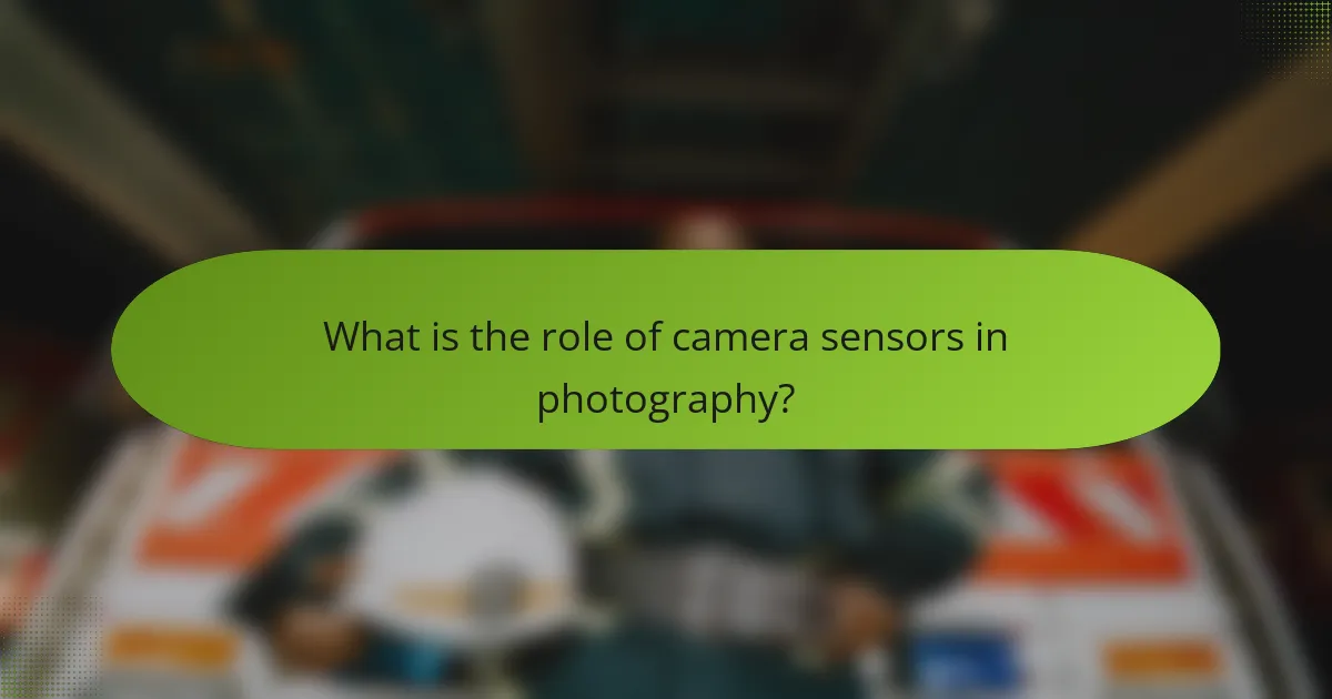 What is the role of camera sensors in photography?