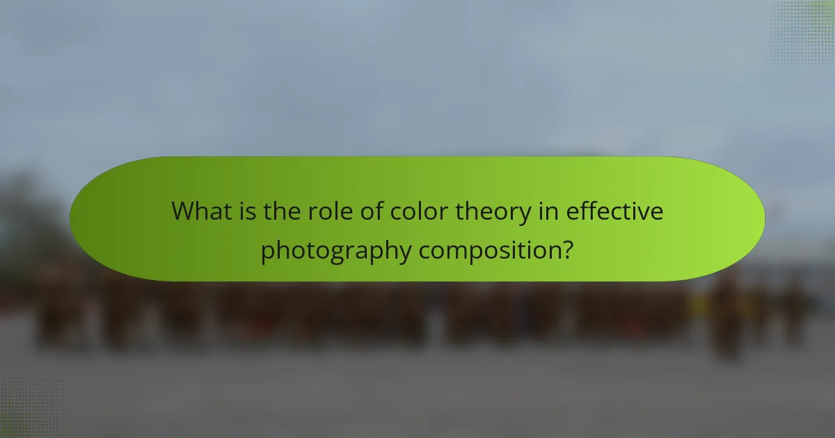 What is the role of color theory in effective photography composition?