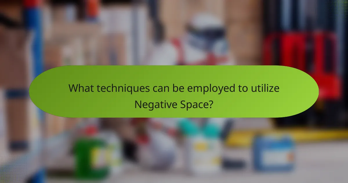 What techniques can be employed to utilize Negative Space?
